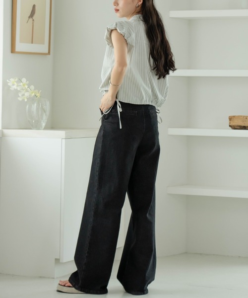 hinari（ヒナリ） ブラウス シャツ 半袖 2wayバルーンシャツ(襟 