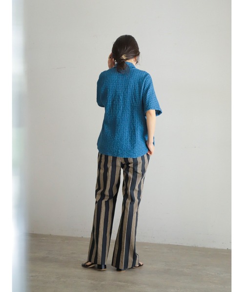 「FIL DE FER」 半袖シャツ FREE ブルー レディース_画像8