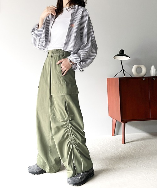 「Java」 カーゴパンツ LARGE グリーン レディース_画像4