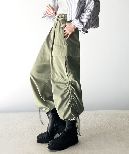 「Java」 カーゴパンツ LARGE グリーン レディース_画像7