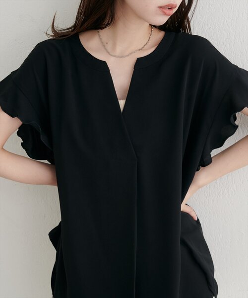 「natural couture」 半袖ブラウス FREE ボルドー レディース_画像6