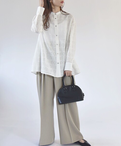 「quaranciel」 長袖ブラウス ONE SIZE オフホワイト レディース_画像3