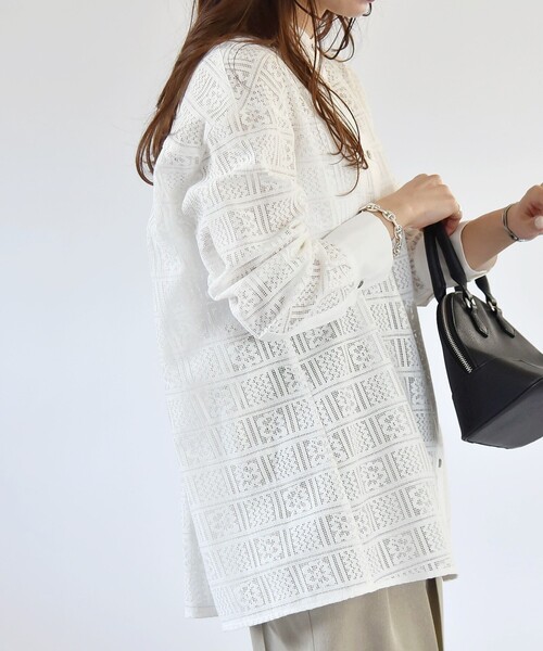 「quaranciel」 長袖ブラウス ONE SIZE オフホワイト レディース_画像8