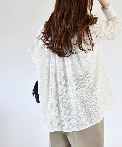 「quaranciel」 長袖ブラウス ONE SIZE オフホワイト レディース_画像9