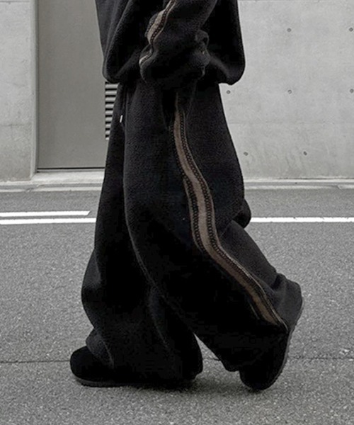 YACA（ヤーカ） ワイドパンツ スウェットパンツ ジャージ Side Line