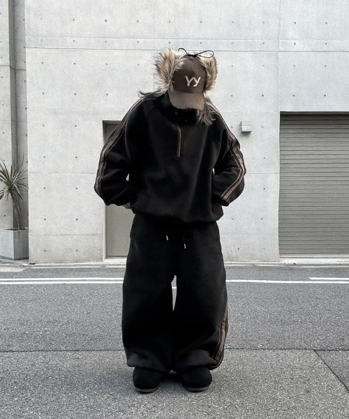 YACA（ヤーカ） ワイドパンツ スウェットパンツ ジャージ Side Line