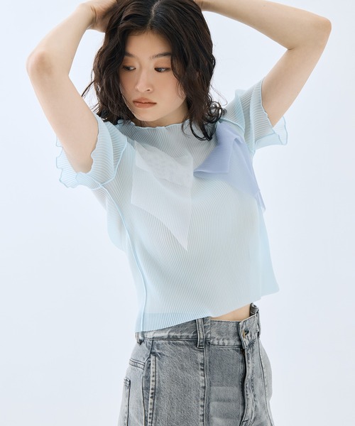 kotohayokozawa todo ライトブルー ビスチェ　コトハヨコザワ kotohayokozawa（コトハヨコザワ） tシャツ 半袖 「kotohayokozawa