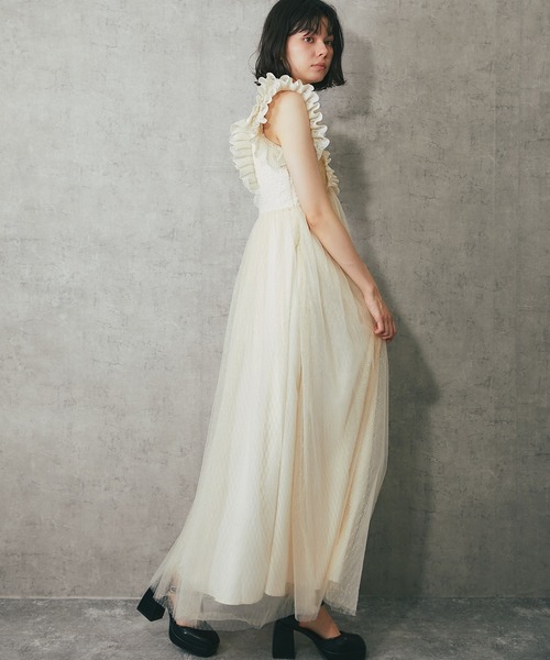 「SMILE ORCHID」 長袖ワンピース M ブラック レディース_画像6