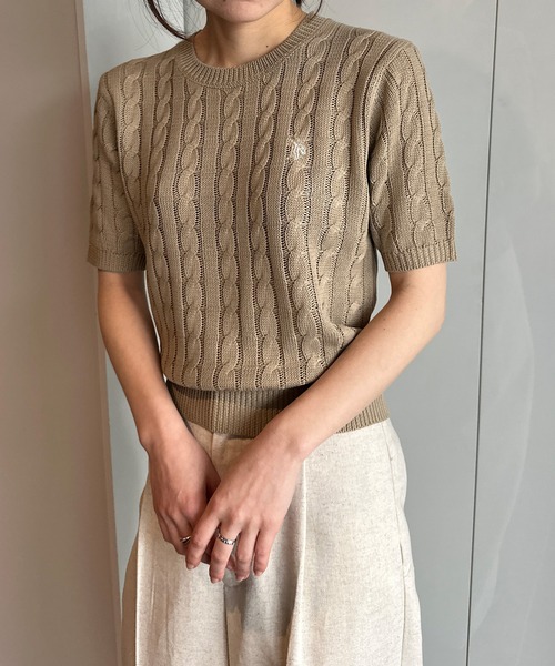 「U.S. POLO ASSN.」 半袖ニット S ブルー レディース_画像8