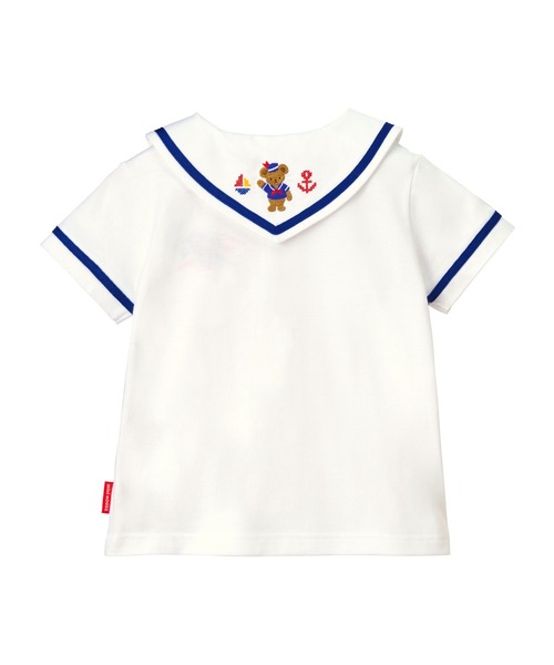 「MIKI HOUSE」 「KIDS」半袖カットソー 100cm ホワイト キッズ_画像4