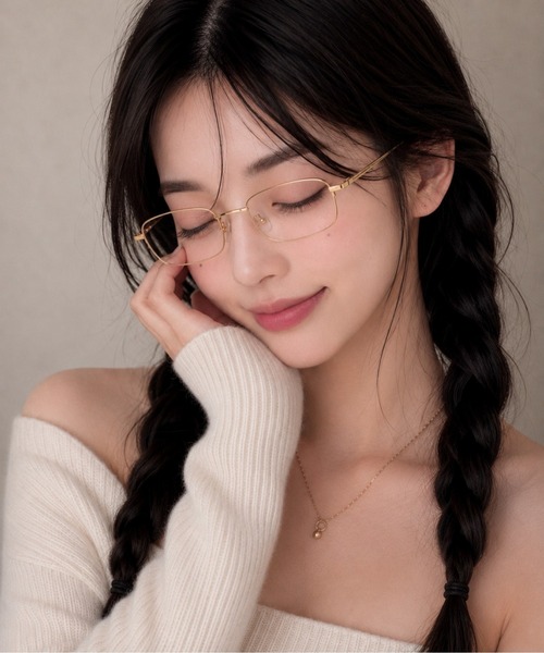 ALMO 伊達メガネ メガネ 眼鏡 「Bls」「ZA」「Bling Leads」細縁