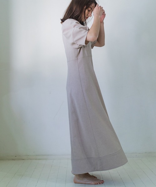 「RIRIYANO」 半袖ワンピース MEDIUM ブラック レディース_画像6