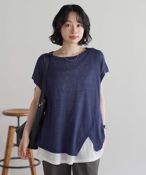 ハートマーケット（HEART MARKET） tシャツ 半袖 レイヤード透かし 