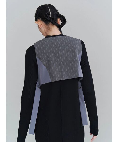 UN3D.（アンスリード） ASYMMETRY MIX VEST / アシンメトリーミックス