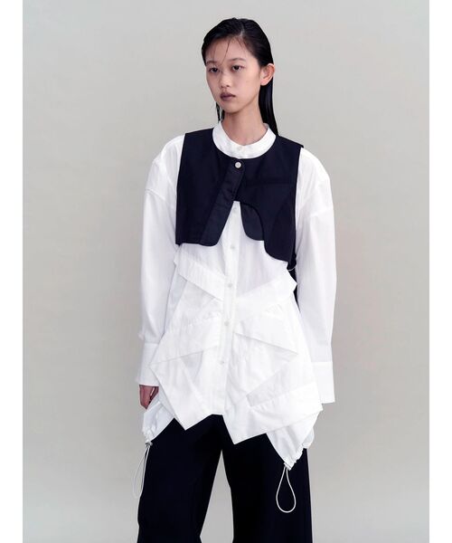 UN3D.（アンスリード） ASYMMETRY MIX VEST / アシンメトリーミックス