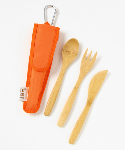 くま　オレンジ　カトラリーセット くまオレンジカトラリーセット