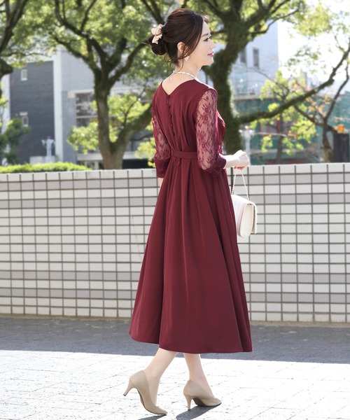 再入荷1番人気 ドレス ベルト付きレース袖aラインロング丈パーティードレス 結婚式ワンピース 成人式 二次会 謝恩会 セレモニー 大きいサイズ対応フォーマルドレス Zozotown Paypayモール店 通販 Paypayモール アウトレット Yalaphone Com