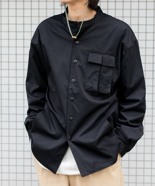 BROKEN BASE シャツ ミリタリーポケットオーバーシャツ メンズ