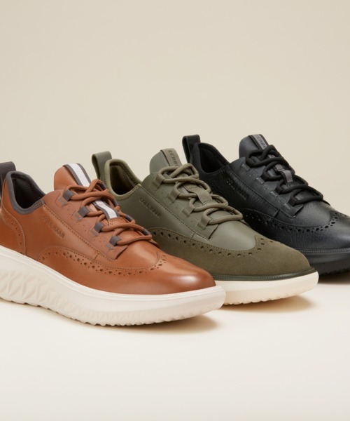 COLE HAAN ZEROGRAND WFA コールハーン　レザースニーカー コール ハーン COLE HAAN ゼログランド WFA mens （ブラック
