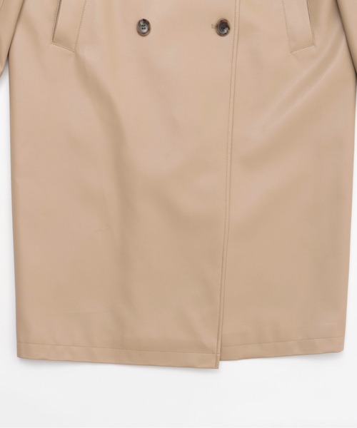 MAISON SPECIAL／フェイクレザーオーバーチェスターコート MAISON SPECIAL コート チェスターコート Fake Leather Over