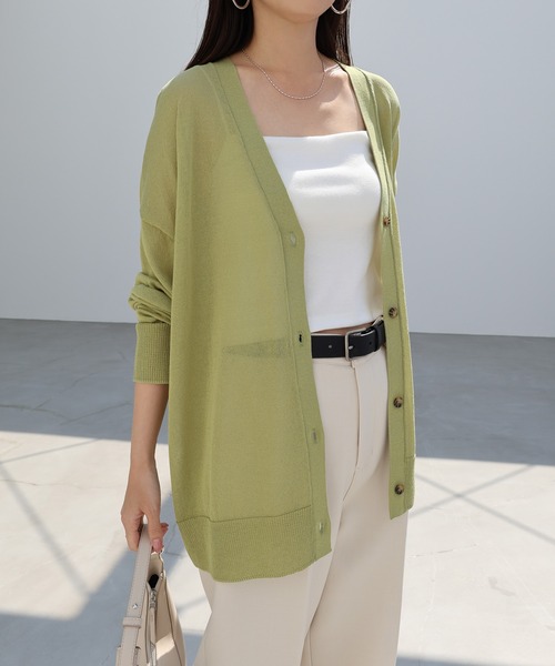 andme（アンドミー） カーディガン UVカット接触冷感シアー