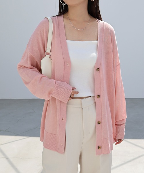 andme カーディガン UVカット接触冷感シアーカーディガン