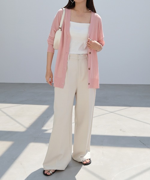 andme カーディガン UVカット接触冷感シアーカーディガン