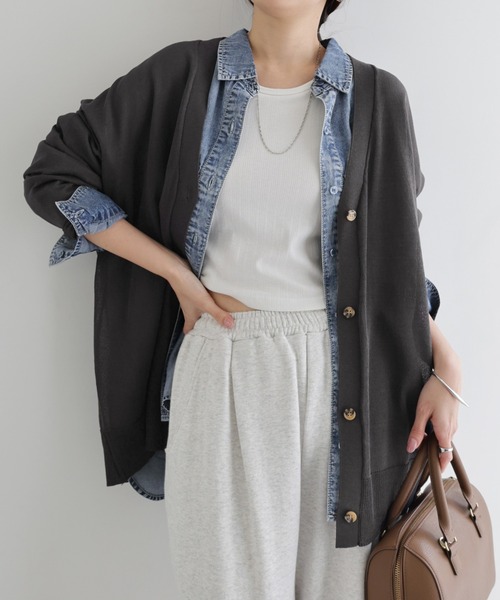 andme（アンドミー） カーディガン UVカット接触冷感シアー