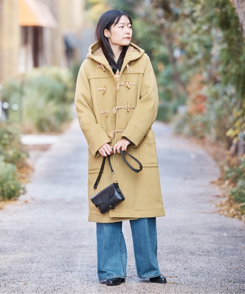 ダッフルコート コート W/Peメルトン ダッフルコート レディース