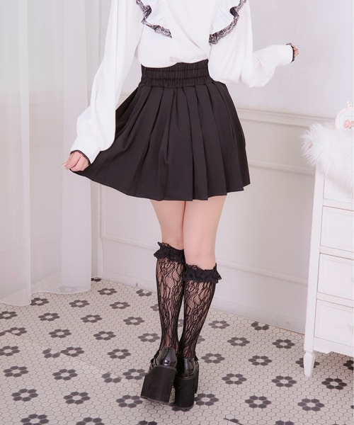 Pal elfy スカート ハートバックル付きプリーツスカート レディース