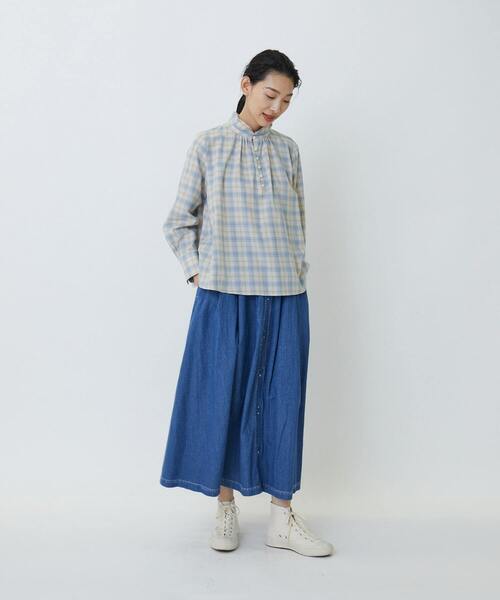 LOISIR ブラウス シャツ 二重フレアーカラーブラウス レディース 