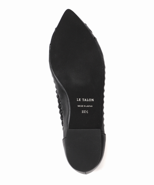 【美品】LE TALON ポインテッドサシメッシュフラット レディース LE TALON シューズ ポインテッドサシメッシュフラット