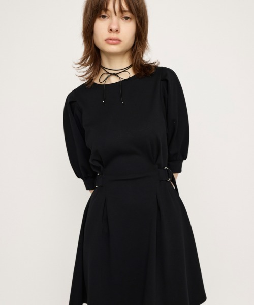 未使用　インゲボルグ　フォーマル　ロングワンピース　ウエストタック　黒　M SLY ワンピース WAIST TUCK BELT OP ウエスト タック ベルト 春