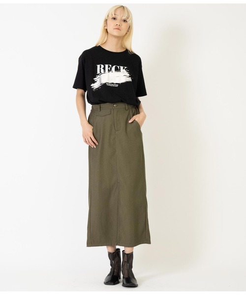 ANAP スカート フロントスリット ロングスカート : ZOZOTOWN