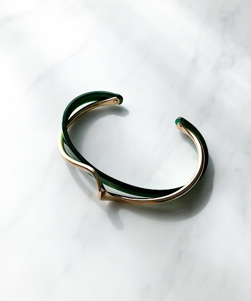TIMELESS&THREE バングル メタル＆アクリルバングル レディース