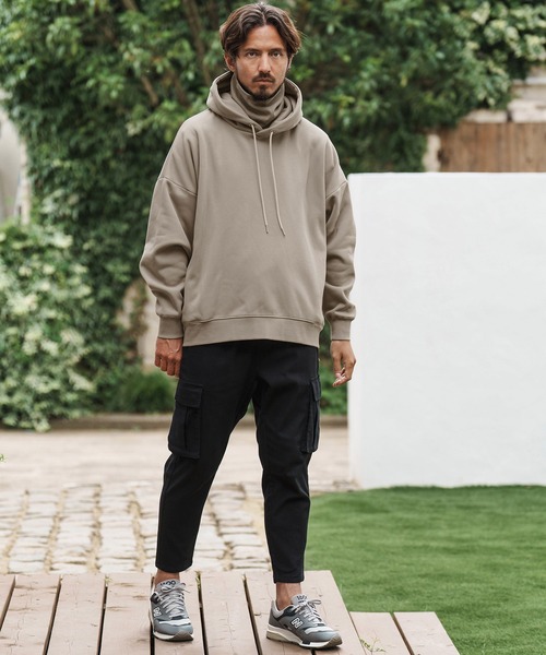 CAMBIO パーカー mpa3500-Boa Lining Sweat High Neck Hood Mix
