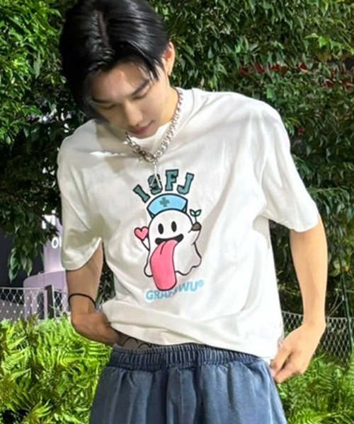 tシャツ A'GEM/9 × .kom 「GRAF＆WU/グラフアンドユー」 MBTIゴースト半袖カットソー レディース メンズ A'GEM/9 × .kom 『GRAF&WU/グラフアンドユー』 MBTIゴースト半袖