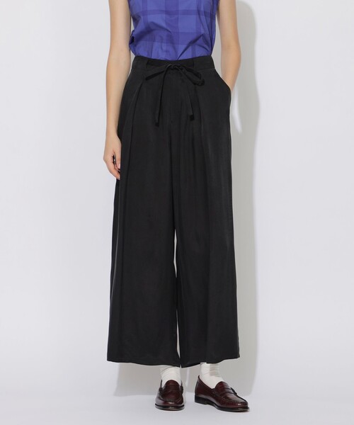 美品✨BLUE LABELクレストブリッジ ソフトドレープツイルワイドパンツ CB CRESTBRIDGE パンツ ツイルワイドパンツ レディース