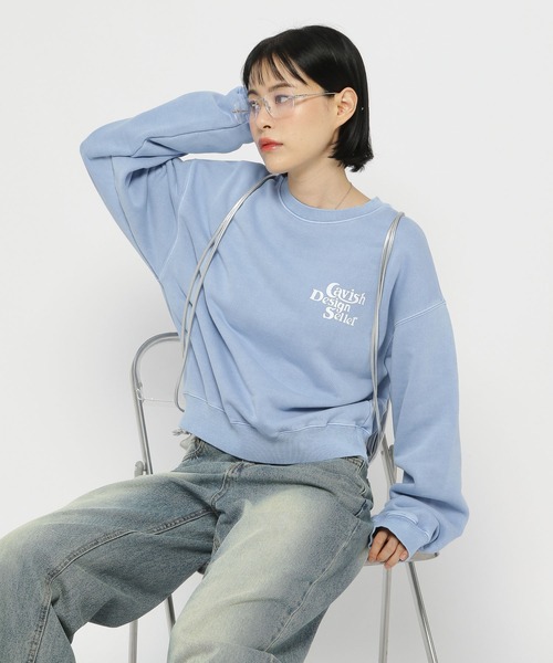 トレーナー スウェット CAVISH／ピグメントロゴプルオーバー（ウラケ） レディース