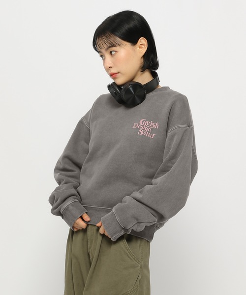 トレーナー スウェット CAVISH／ピグメントロゴプルオーバー（ウラケ） レディース Cavish トレーナー スウェット CAVISH／ピグメントロゴプル