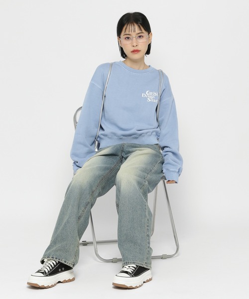 トレーナー スウェット CAVISH／ピグメントロゴプルオーバー（ウラケ） レディース Cavish トレーナー スウェット CAVISH／ピグメントロゴプル