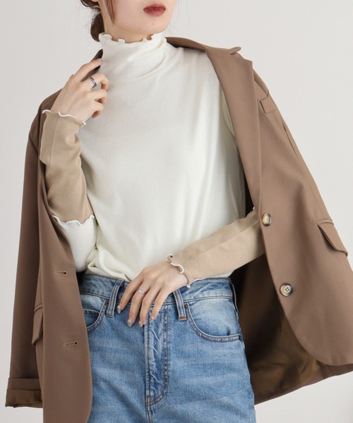 tシャツ Anna Nicola 配色テレコカットソー レディース Anna Nicola tシャツ 配色テレコカットソー レディース
