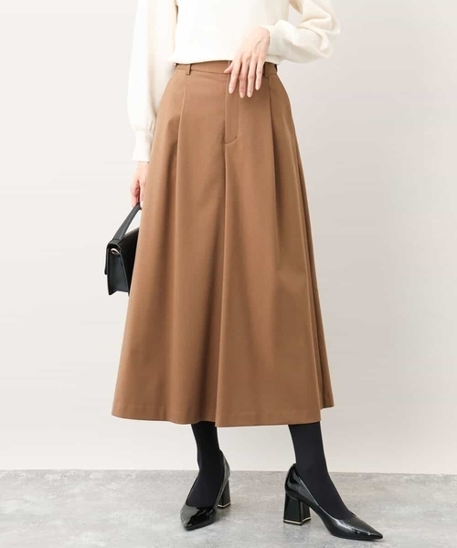 OFUON（オフオン） パンツ TRソフトストレッチガウチョパンツ/洗える