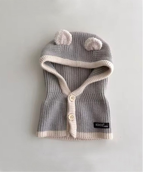 ネックウォーマー 「 Bambin / ボンバン 」 くまみみ ニット