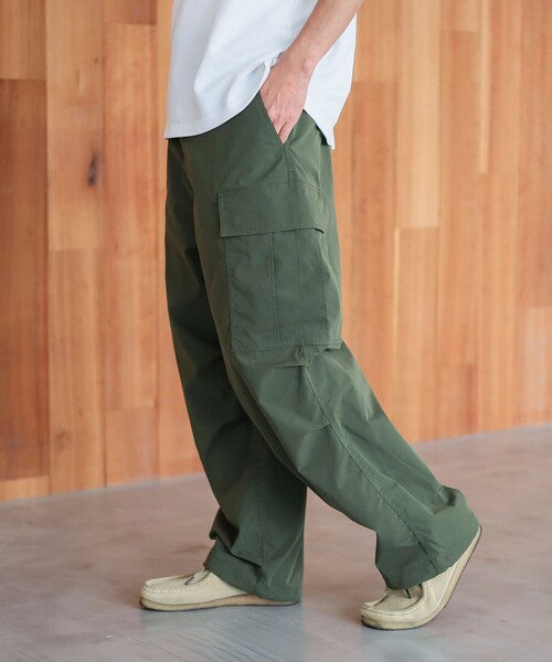 BEAMS カーゴパンツ ビッグ6ポケット オリーブ L Amazon | [ビームス] の百名品 パンツ ビッグ 6ポケット カーゴ