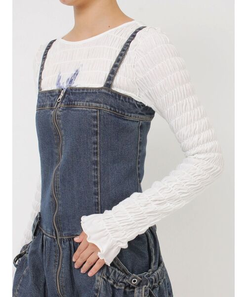 jouetie（ジュエティ） ジャンパースカート フロントZIPデニムミニ