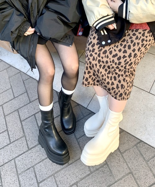 R＆E（アールアンドイー） ブーツ 「R＆E」トリプルソール厚底