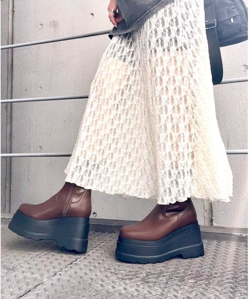 R＆E（アールアンドイー） ブーツ 「R＆E」トリプルソール厚底