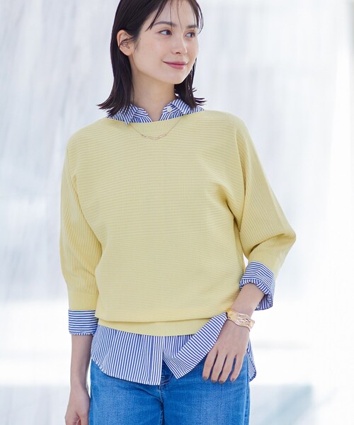 INDIVI（インディヴィ） ニット セーター 「洗える／無縫製」美