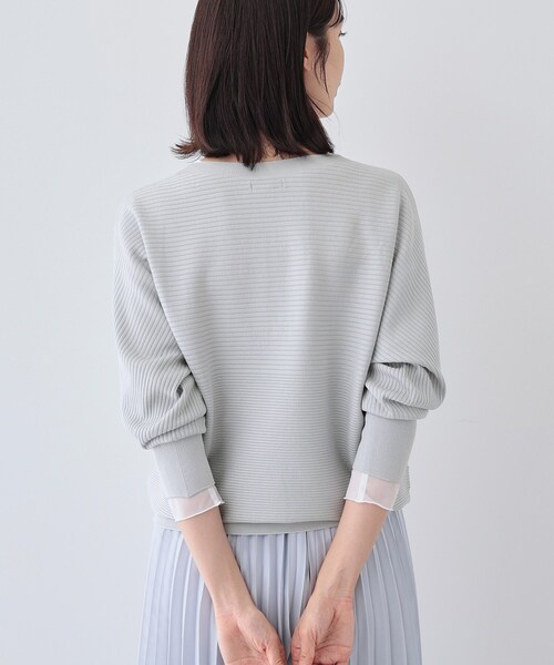 人気の INDIVI 春SALE！「洗える／無縫製」美 セーター ニット トップス